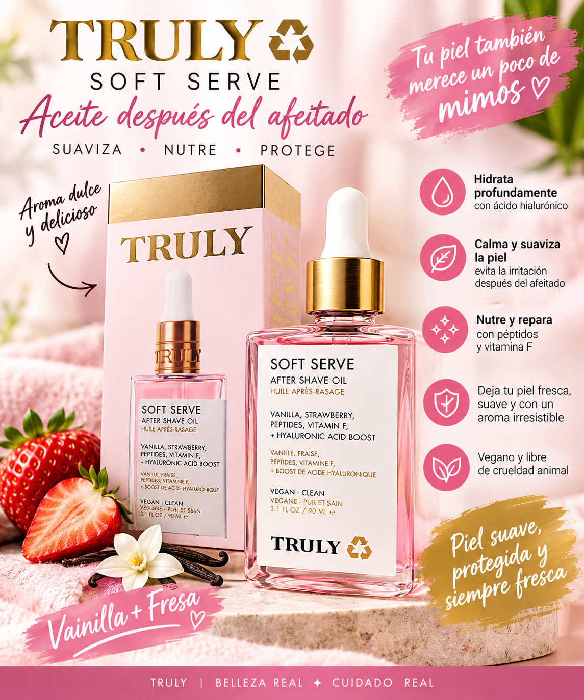 Truly Rosado con Caja de Protección